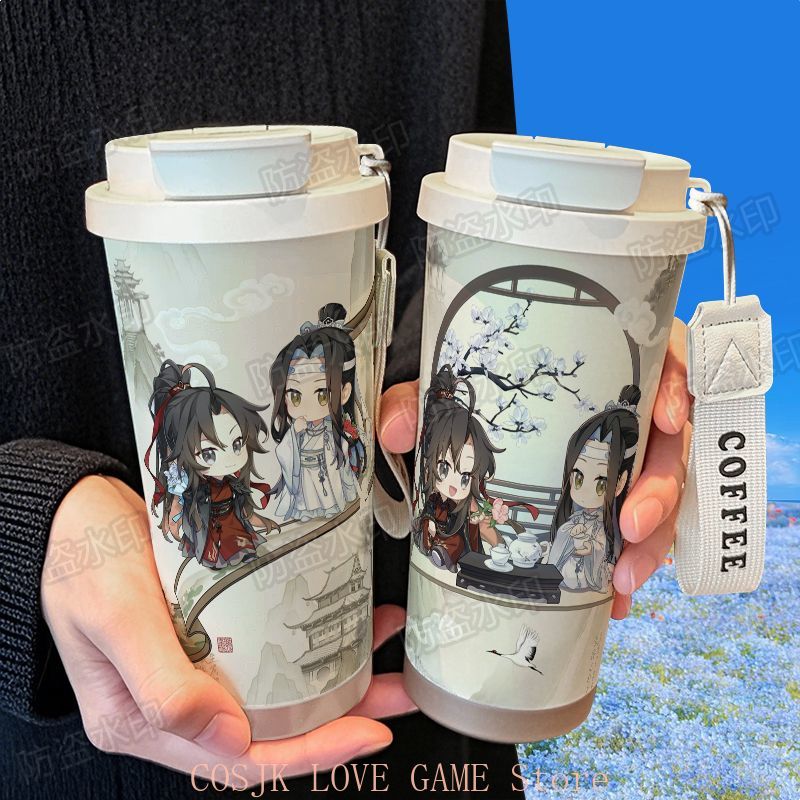 Stainless Steel Straw - ขวดน้ำสแตนเลส 316 ลายอนิเมะ MDZS เว่ยอู่เซียน หลานหวังจี