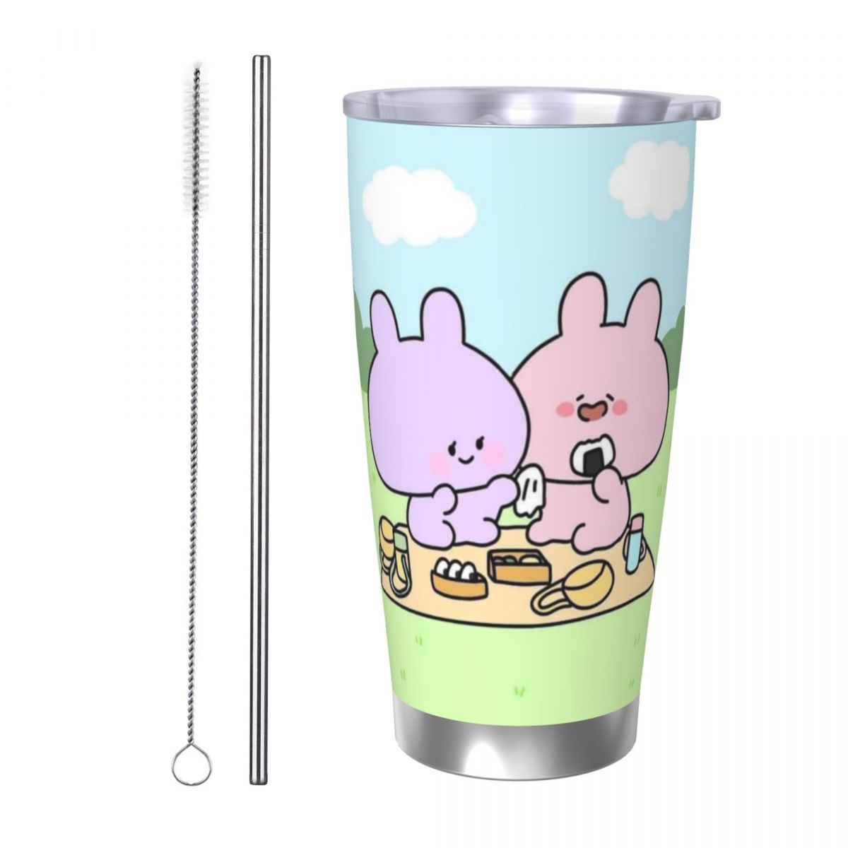 Stainless Steel Straw - แก้วน้ำรถยนต์สแตนเลส Asamimichaan Cute Asamimi ขนาด 20