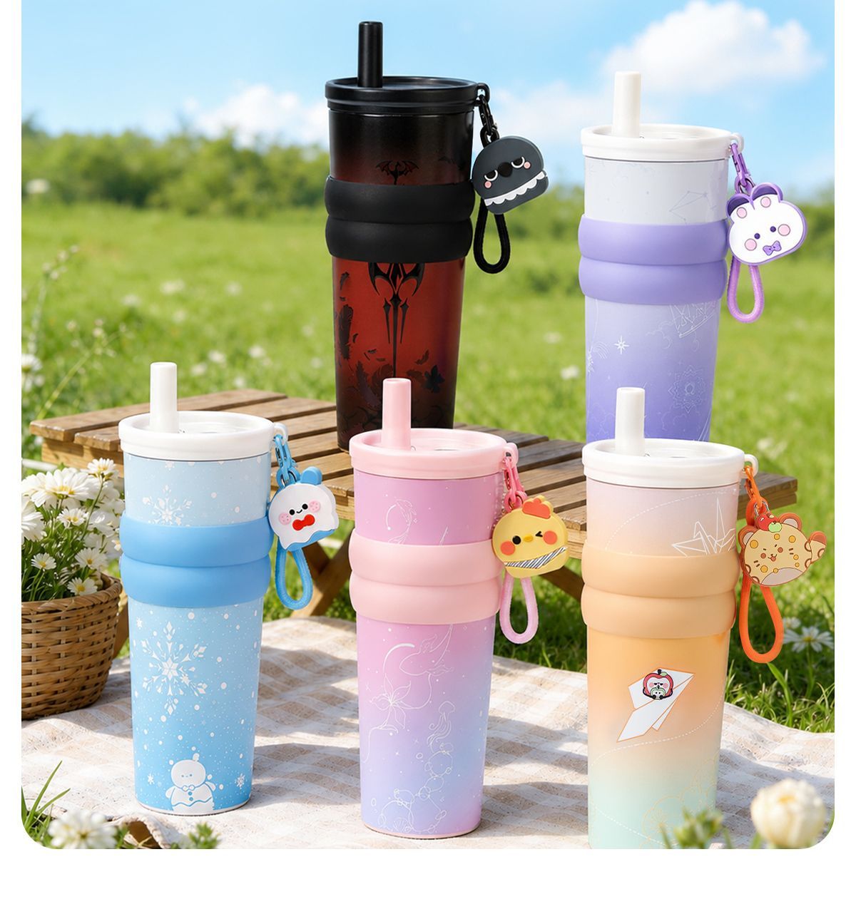 แก้วเก็บความร้อนลายการ์ตูนอนิเ - Stainless Steel Straw บทวิจารณ์และราคา