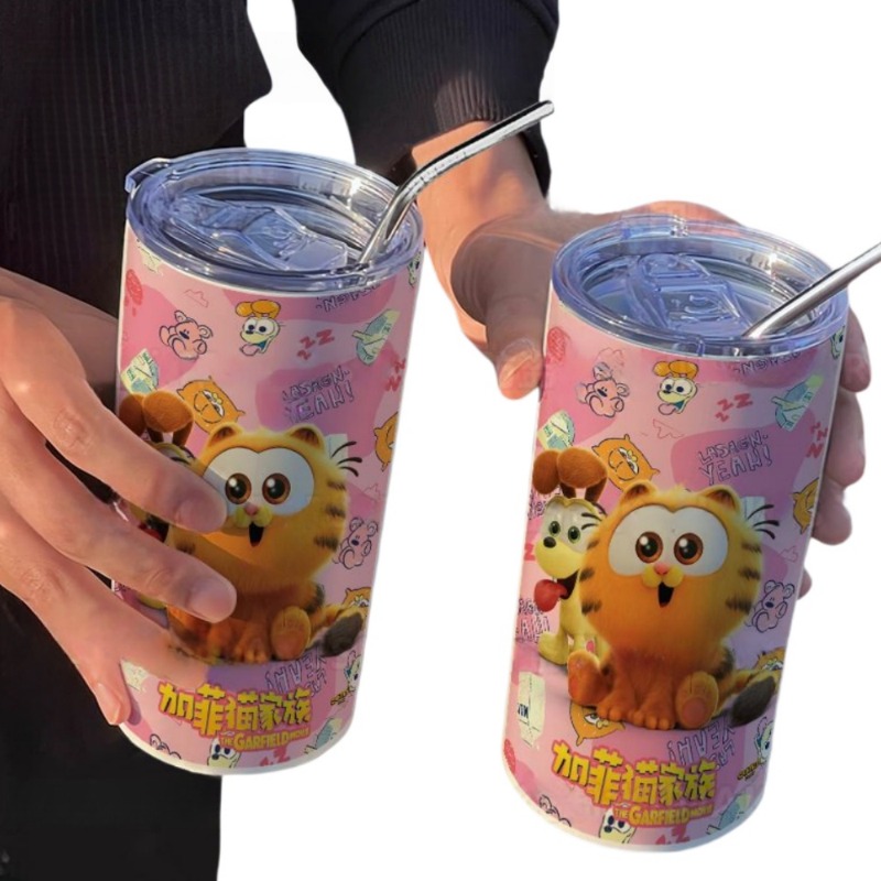 แก้วกาแฟการ์ฟิลด์ คู่รัก ดีไซน - Stainless Steel Straw บทวิจารณ์และราคา