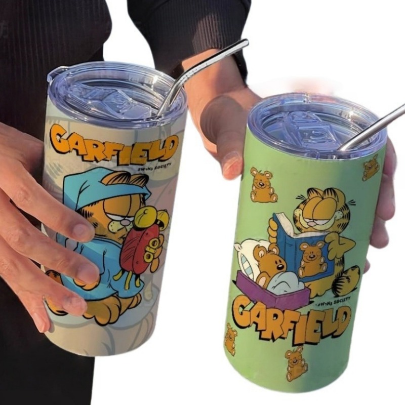 แก้วกาแฟการ์ฟิลด์ คู่รัก ดีไซน - Stainless Steel Straw บทวิจารณ์และราคา